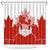 Canada Flag Shower Curtain National Map & Symbolic Design