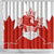 Canada Flag Shower Curtain National Map & Symbolic Design