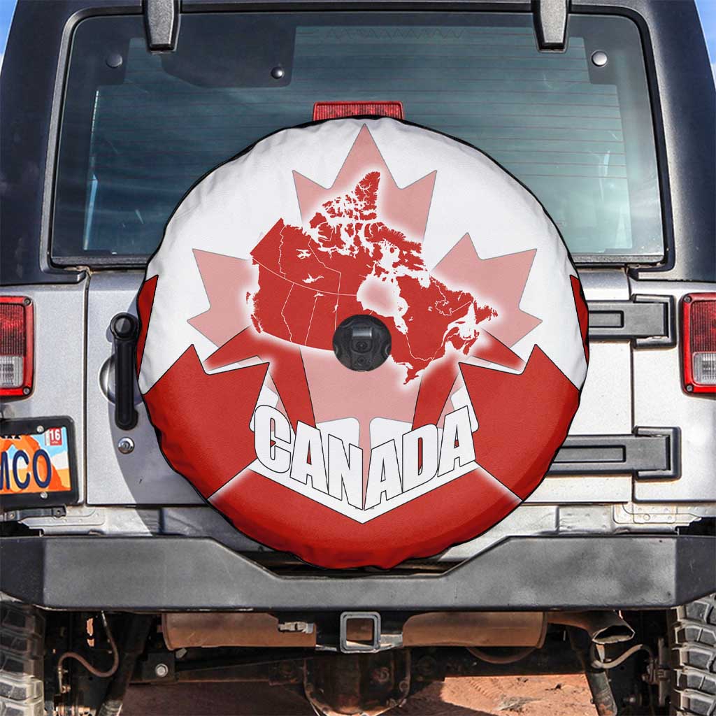 Canada Flag Spare Tire Cover National Map & Symbolic Design