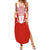 Canada Flag Summer Maxi Dress National Map & Symbolic Design