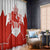 Canada Flag Window Curtain National Map & Symbolic Design