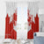 Canada Flag Window Curtain National Map & Symbolic Design