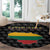 Lithuania Map Combined with National Coat of Arms Round Carpet Patriotic Design