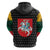 Lithuania Map Combined with National Coat of Arms Zip Hoodie Patriotic Design