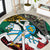 Lithuania's National Emblem Round Carpet with Military Motifs - Army-Inspired Design