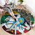 Lithuania's National Emblem Round Carpet with Military Motifs - Army-Inspired Design