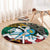 Lithuania's National Emblem Round Carpet with Military Motifs - Army-Inspired Design