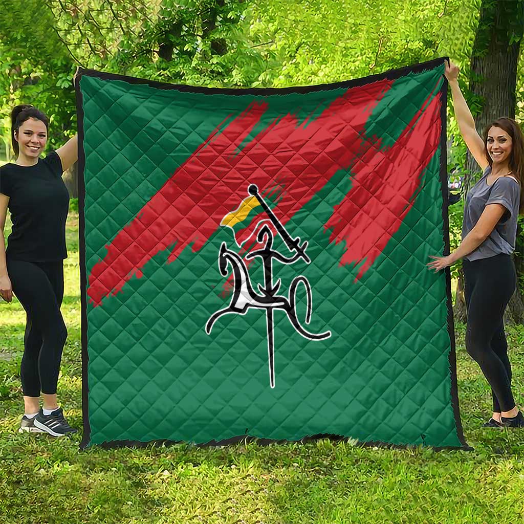 Lithuania Emblem Quilt National Symbol with Traditional Patterns