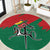 Lithuania Emblem Round Carpet National Symbol with Traditional Patterns