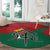 Lithuania Emblem Round Carpet National Symbol with Traditional Patterns