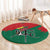 Lithuania Emblem Round Carpet National Symbol with Traditional Patterns