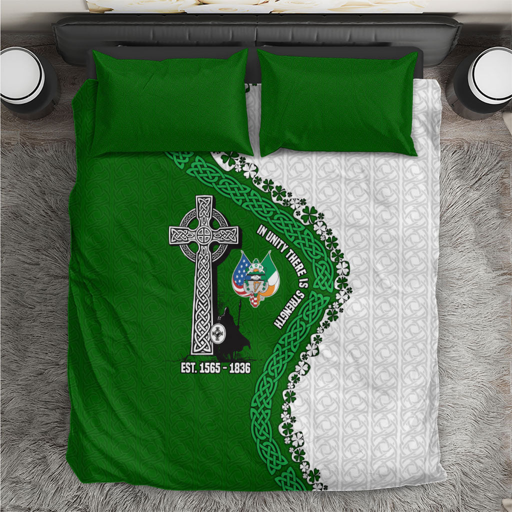 Ancient Order Of Hibernians Bedding Set Celtic Cross Irish American Flag Heritage