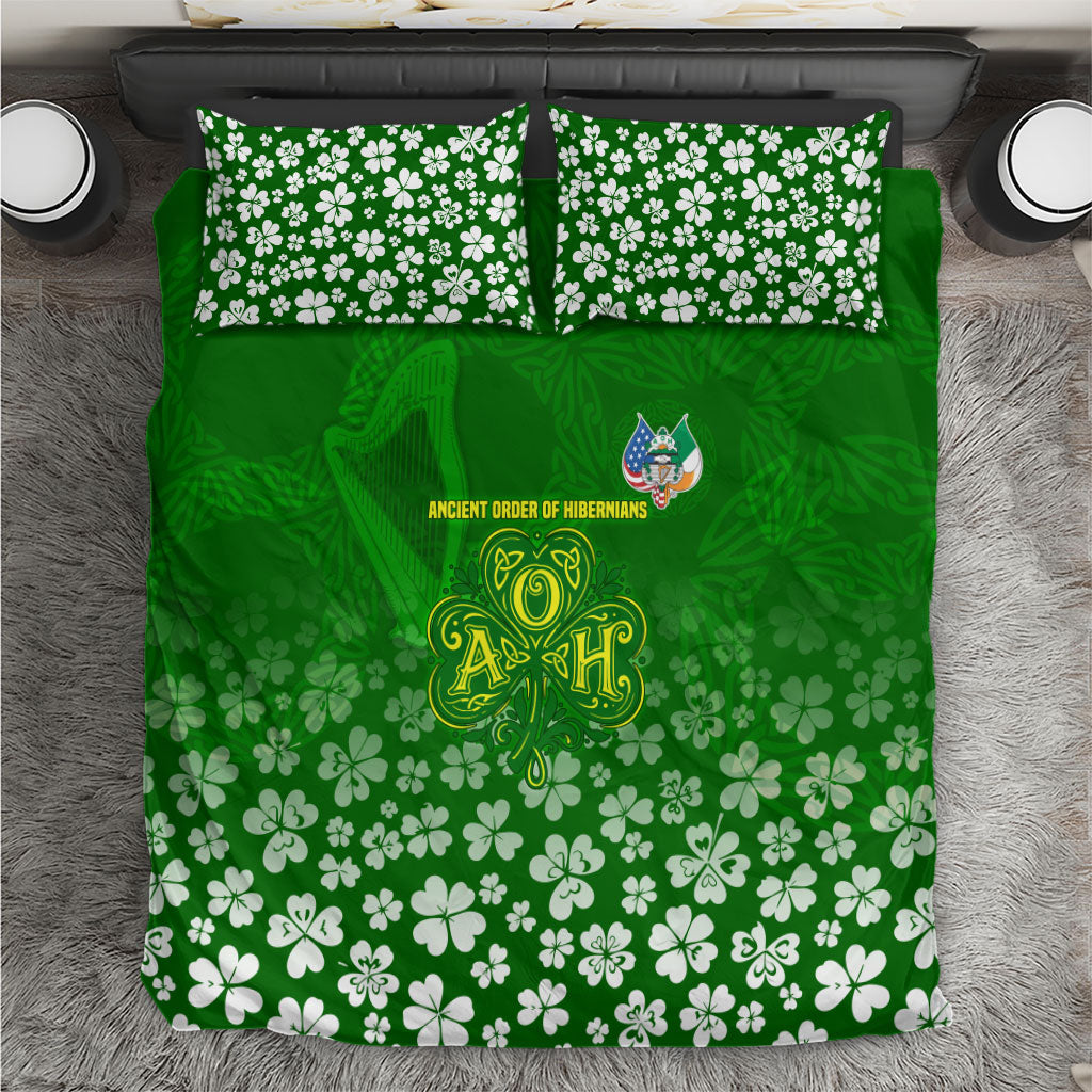 Ancient Order Of Hibernians Bedding Set Irish Celtic Knotwork - Shamrock Harp