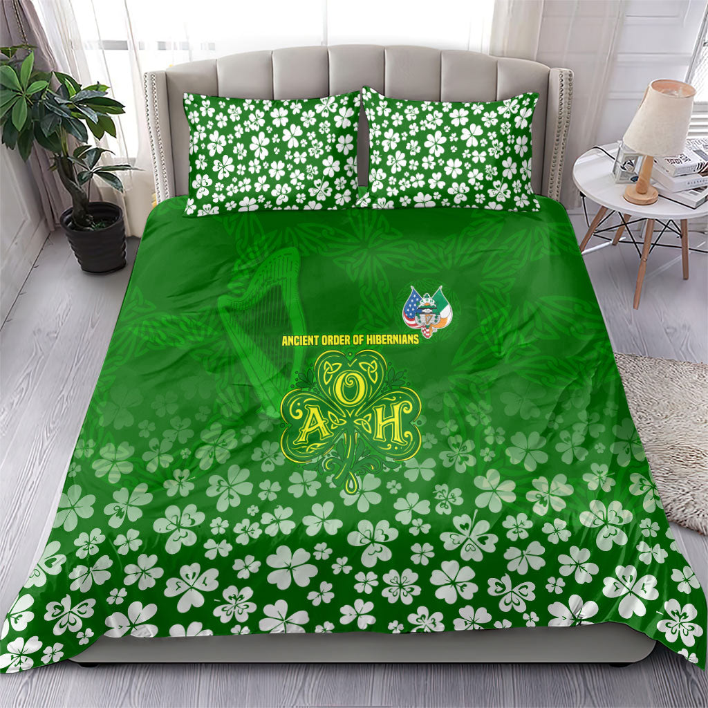 Ancient Order Of Hibernians Bedding Set Irish Celtic Knotwork - Shamrock Harp