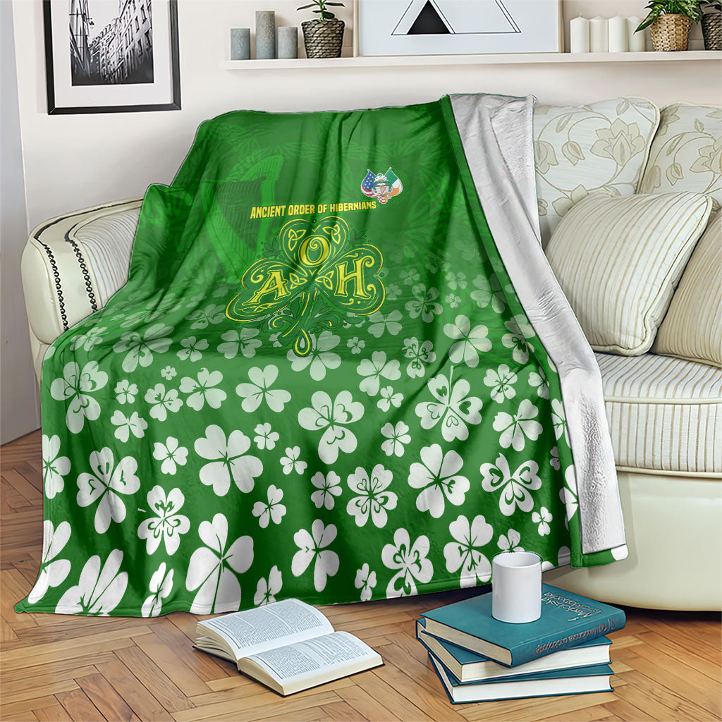 Ancient Order Of Hibernians Blanket Irish Celtic Knotwork - Shamrock Harp