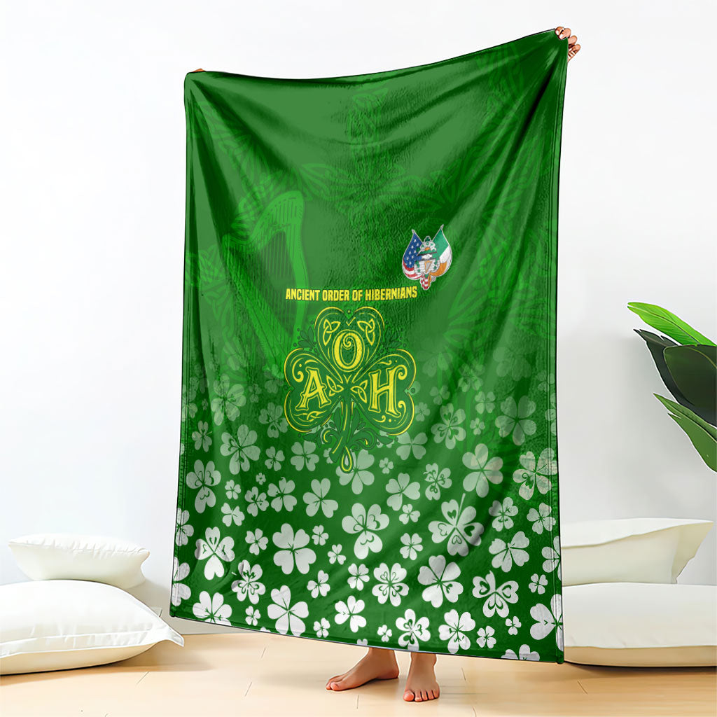 Ancient Order Of Hibernians Blanket Irish Celtic Knotwork - Shamrock Harp