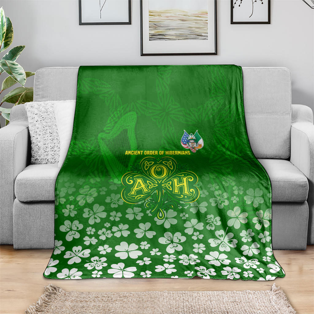 Ancient Order Of Hibernians Blanket Irish Celtic Knotwork - Shamrock Harp