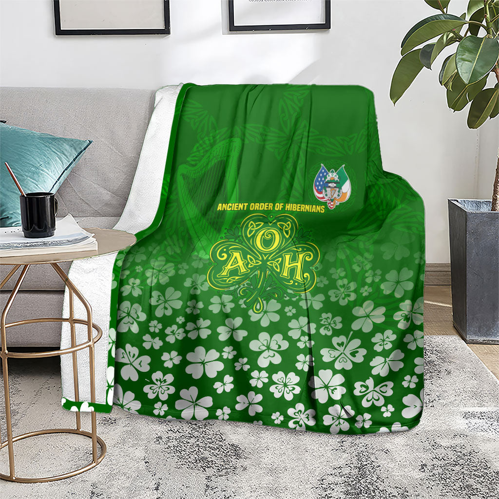 Ancient Order Of Hibernians Blanket Irish Celtic Knotwork - Shamrock Harp