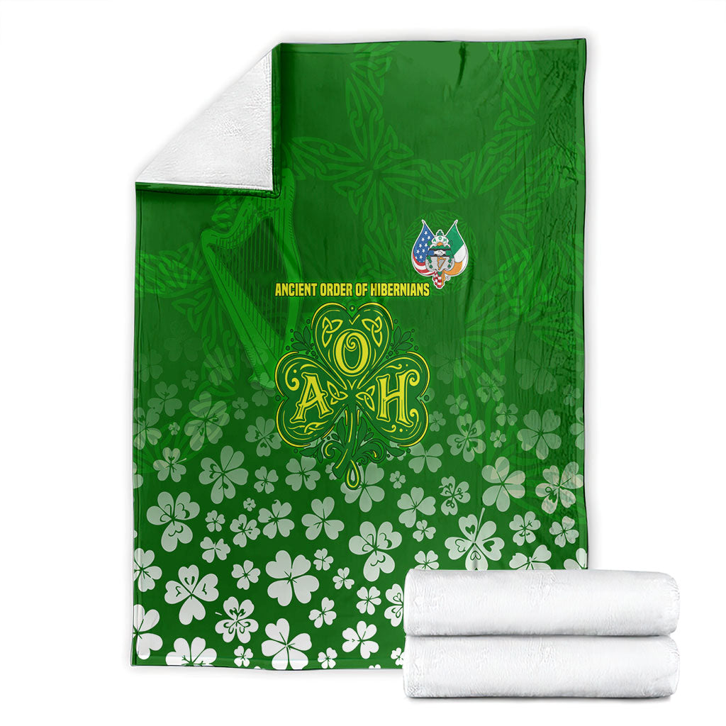 Ancient Order Of Hibernians Blanket Irish Celtic Knotwork - Shamrock Harp