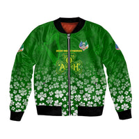 Ancient Order Of Hibernians Bomber Jacket Irish Celtic Knotwork - Shamrock Harp