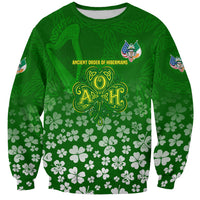 Ancient Order Of Hibernians Sweatshirt Irish Celtic Knotwork - Shamrock Harp