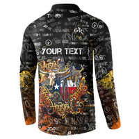 Personalized Texas State Pride Button Sweatshirt Urban Graffiti Style - Longhorn Skull - Oil Derrick Graphic