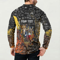 Personalized Texas State Pride Button Sweatshirt Urban Graffiti Style - Longhorn Skull - Oil Derrick Graphic