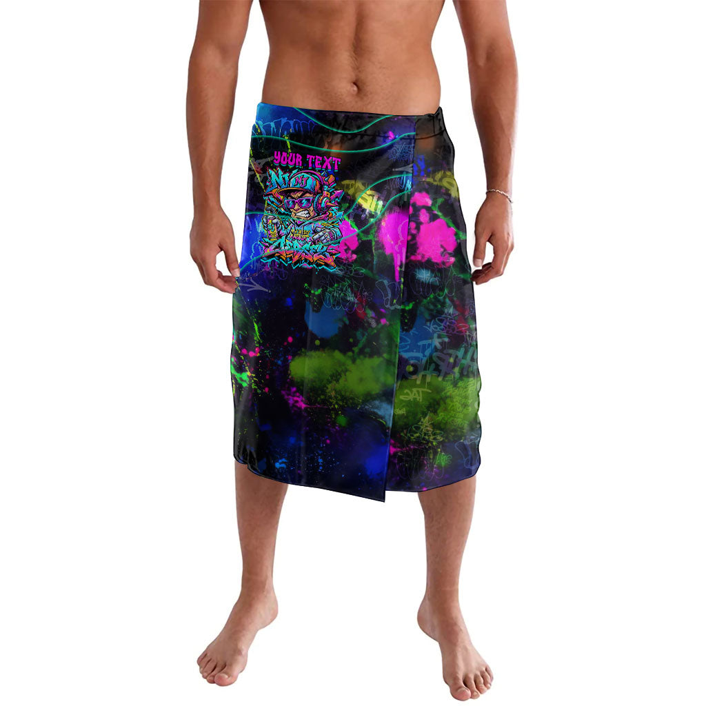 Personalized New Jersey Graffiti Mascot Lavalava Urban Street Art - Vibrant Neon Spray Paint Aesthetic