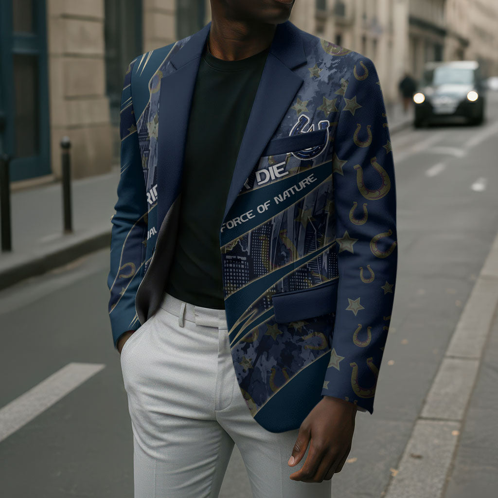 Buffalo Soldiers 10th Cavalry Regiment Ride Or Die Blazer Patriotic Military Heritage Distressed City Skyline Graphic Art