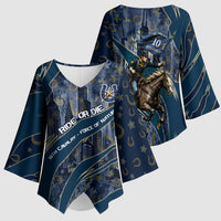 Buffalo Soldiers 10th Cavalry Regiment Ride Or Die Kimono Sleeve Blouse Patriotic Military Heritage Distressed City Skyline Graphic Art