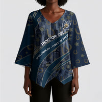 Buffalo Soldiers 10th Cavalry Regiment Ride Or Die Kimono Sleeve Blouse Patriotic Military Heritage Distressed City Skyline Graphic Art