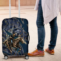 Buffalo Soldiers 10th Cavalry Regiment Ride Or Die Luggage Cover Patriotic Military Heritage Distressed City Skyline Graphic Art