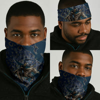 Buffalo Soldiers 10th Cavalry Regiment Ride Or Die Neck Gaiter Patriotic Military Heritage Distressed City Skyline Graphic Art