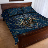Buffalo Soldiers 10th Cavalry Regiment Ride Or Die Quilt Bed Set Patriotic Military Heritage Distressed City Skyline Graphic Art