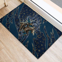 Buffalo Soldiers 10th Cavalry Regiment Ride Or Die Rubber Doormat Patriotic Military Heritage Distressed City Skyline Graphic Art