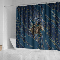 Buffalo Soldiers 10th Cavalry Regiment Ride Or Die Shower Curtain Patriotic Military Heritage Distressed City Skyline Graphic Art