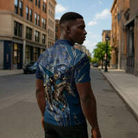 Buffalo Soldiers 10th Cavalry Regiment Ride Or Die Zipper Polo Shirt Patriotic Military Heritage Distressed City Skyline Graphic Art