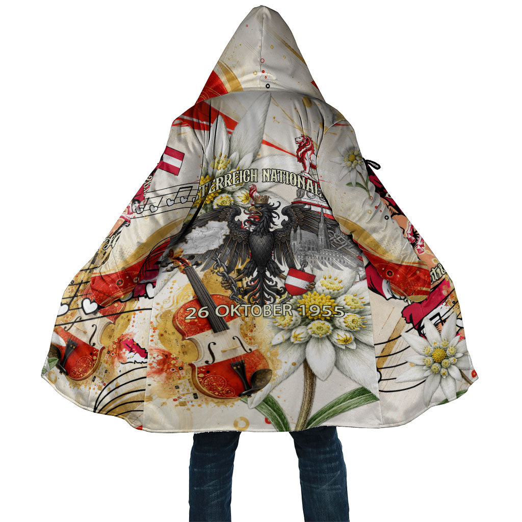 Austria National Day Flag Eagle Edelweiss Cloak Vintage Austrian Heritage Flag Coat Of Arms Patriot