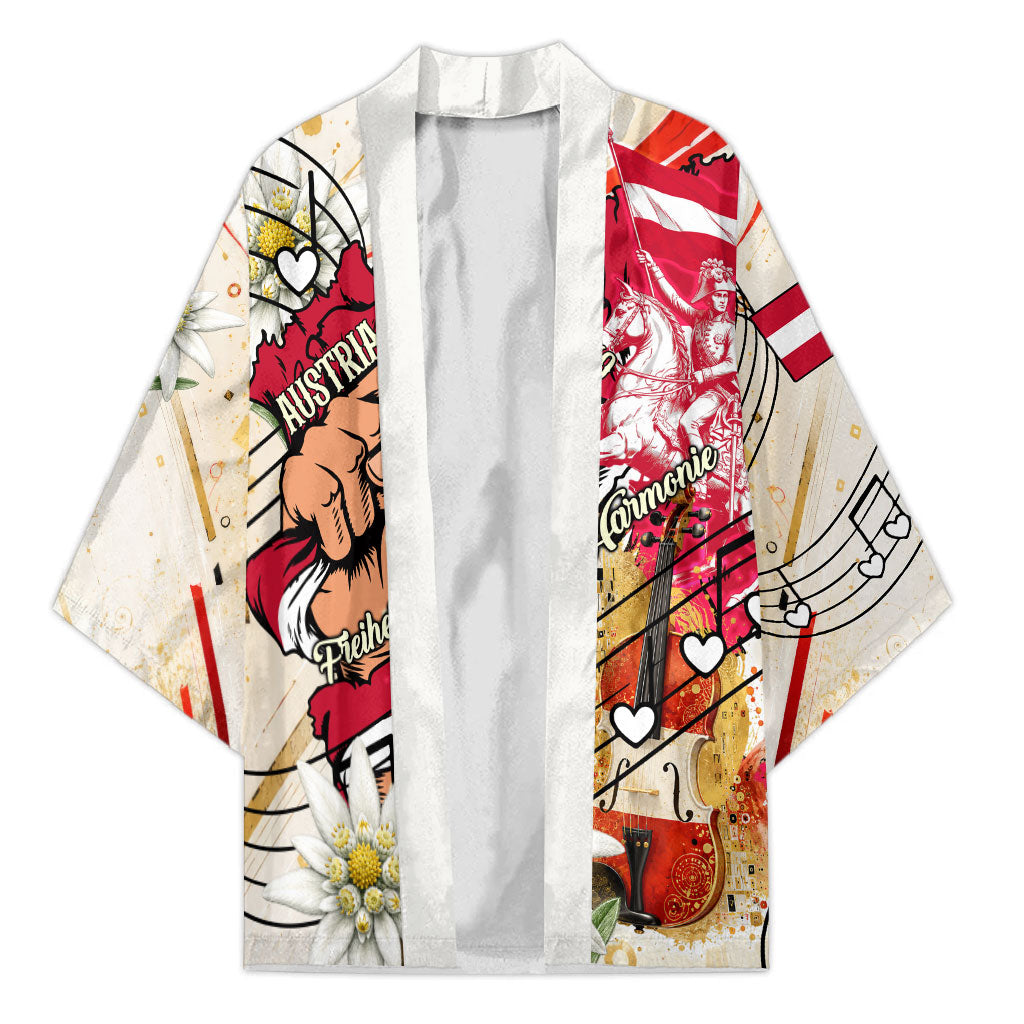 Austria National Day Flag Eagle Edelweiss Kimono Vintage Austrian Heritage Flag Coat Of Arms Patriot