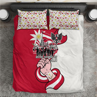 Austria National Day Flag Bedding Set Austrian Heritage Eagle Edelweiss Patriotic Landmarks
