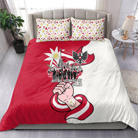 Austria National Day Flag Bedding Set Austrian Heritage Eagle Edelweiss Patriotic Landmarks