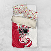 Austria National Day Flag Bedding Set Austrian Heritage Eagle Edelweiss Patriotic Landmarks