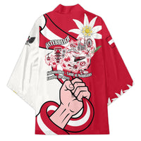 Austria National Day Flag Kimono Austrian Heritage Eagle Edelweiss Patriotic Landmarks