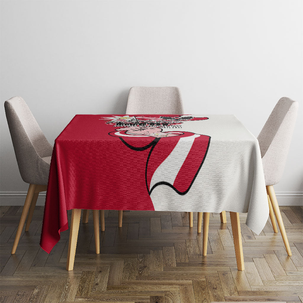 Austria National Day Flag Tablecloth Austrian Heritage Eagle Edelweiss Patriotic Landmarks