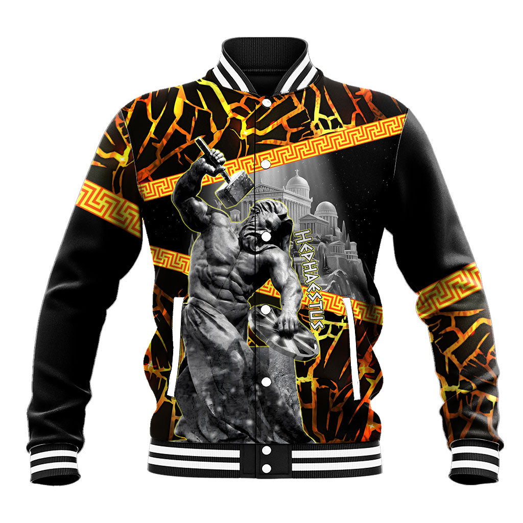 Hephaestus Greek God Baseball Jacket Ancient Greek Mythology Forge Fire Classical Sculpture Art