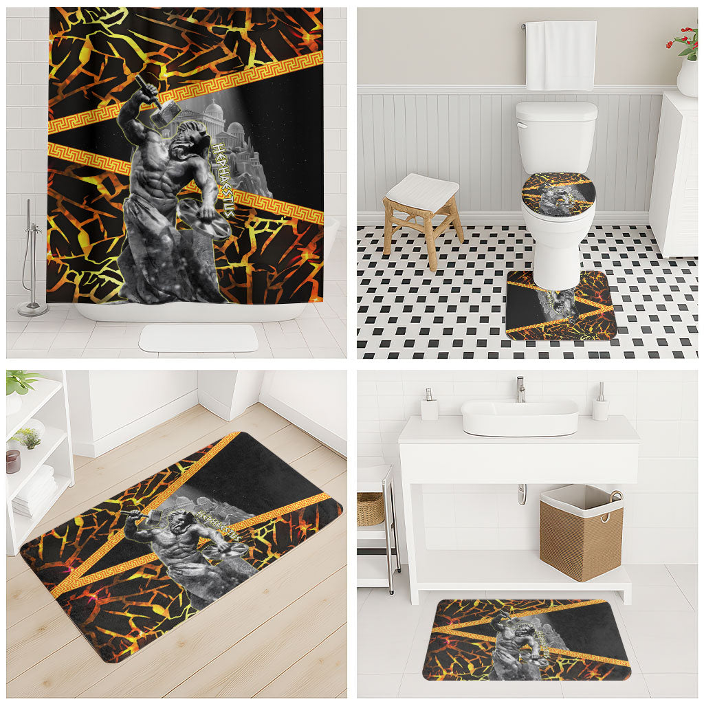 Hephaestus Greek God Bathroom Set Ancient Greek Mythology Forge Fire Classical Sculpture Art