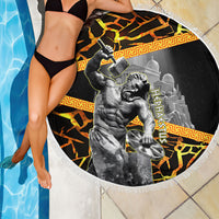 Hephaestus Greek God Beach Blanket Ancient Greek Mythology Forge Fire Classical Sculpture Art