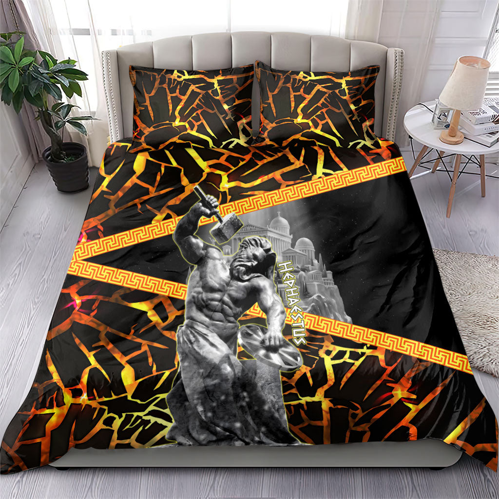 Hephaestus Greek God Bedding Set Ancient Greek Mythology Forge Fire Classical Sculpture Art