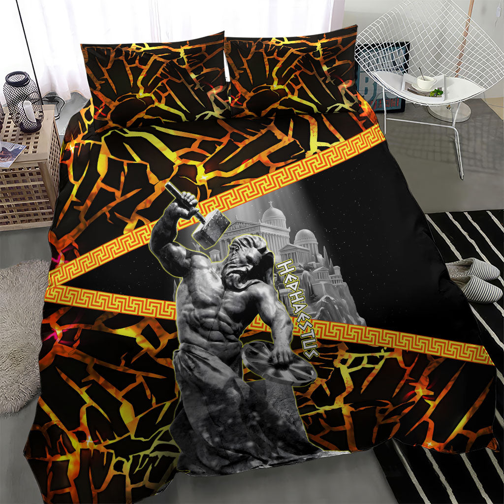 Hephaestus Greek God Bedding Set Ancient Greek Mythology Forge Fire Classical Sculpture Art