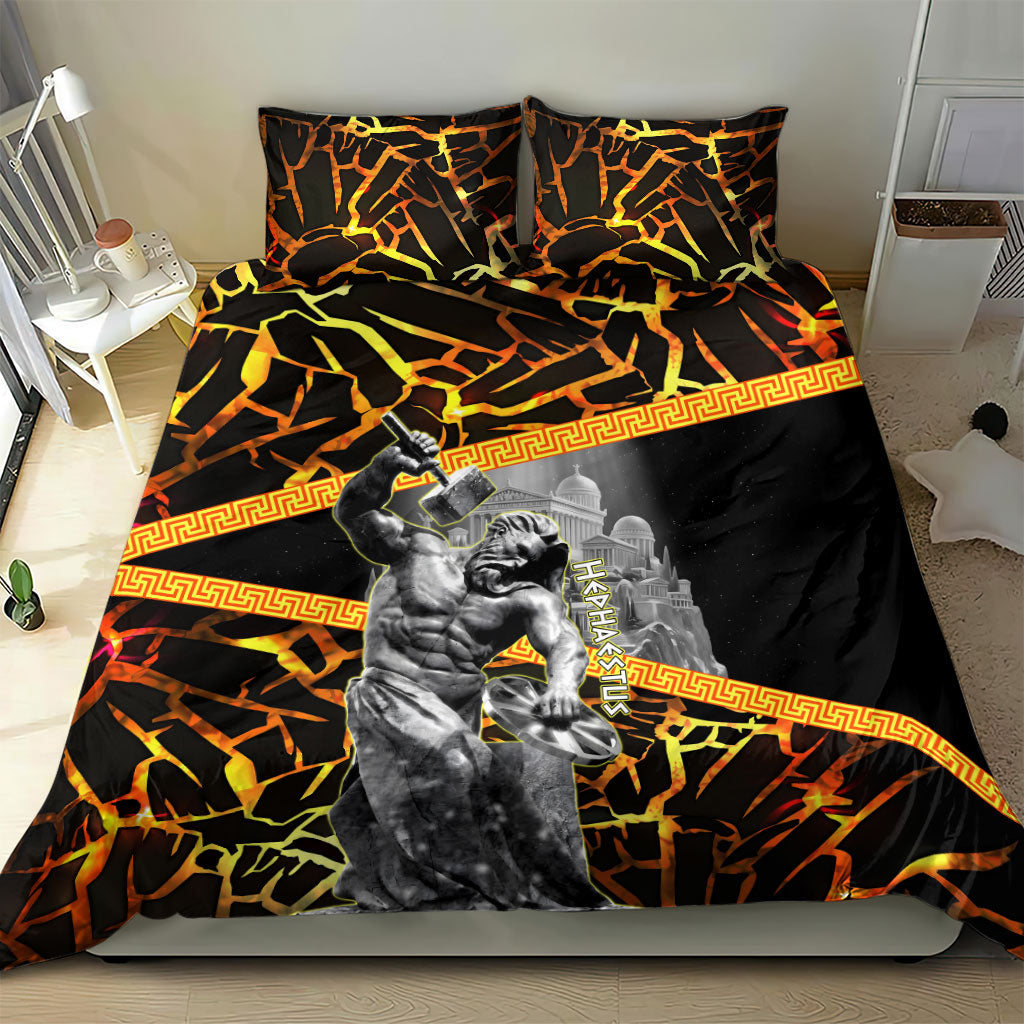 Hephaestus Greek God Bedding Set Ancient Greek Mythology Forge Fire Classical Sculpture Art